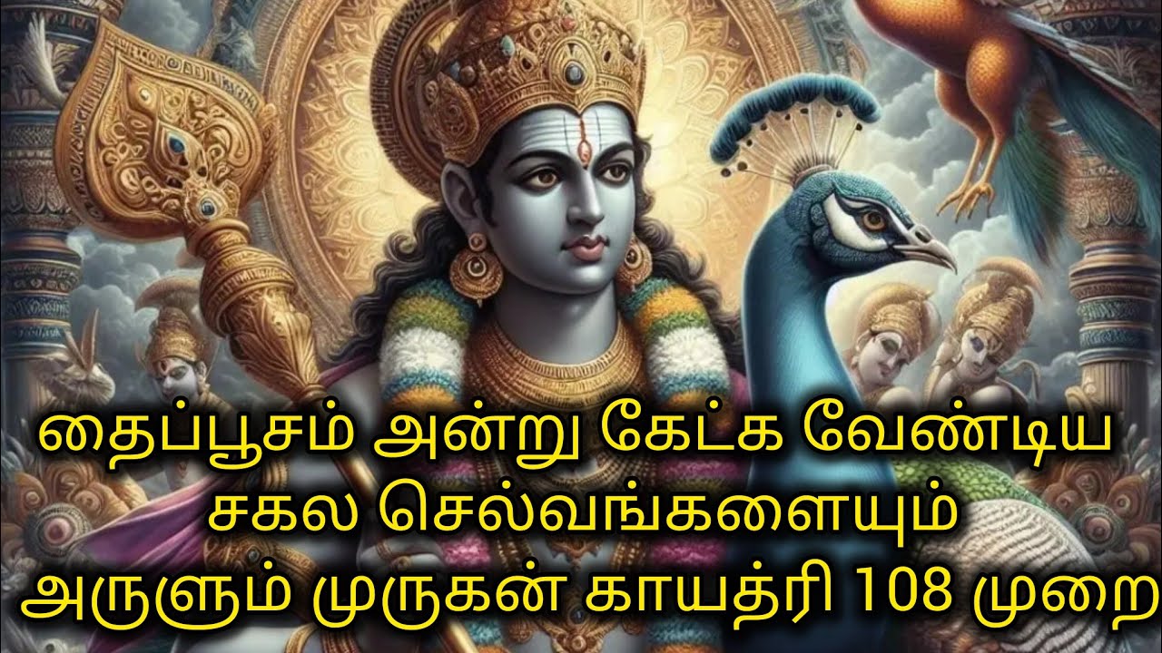 தைப்பூசம் அன்று கேட்கவேண்டிய சகல செல்வங்களையும் தரும் முருகன் காயத்ரி 108 முறை