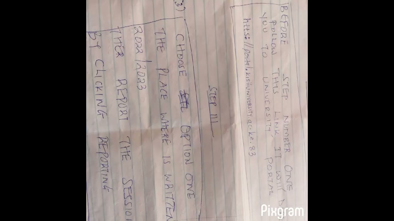 just in: 3 Simple steps of reporting session for Continuing students #kisii University .
