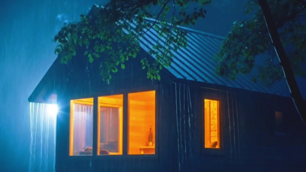 Rainy Night with Thunder | Peaceful Storm Sounds for Anxiety Relief | HEAVY RAIN | RAIN SOUNDS