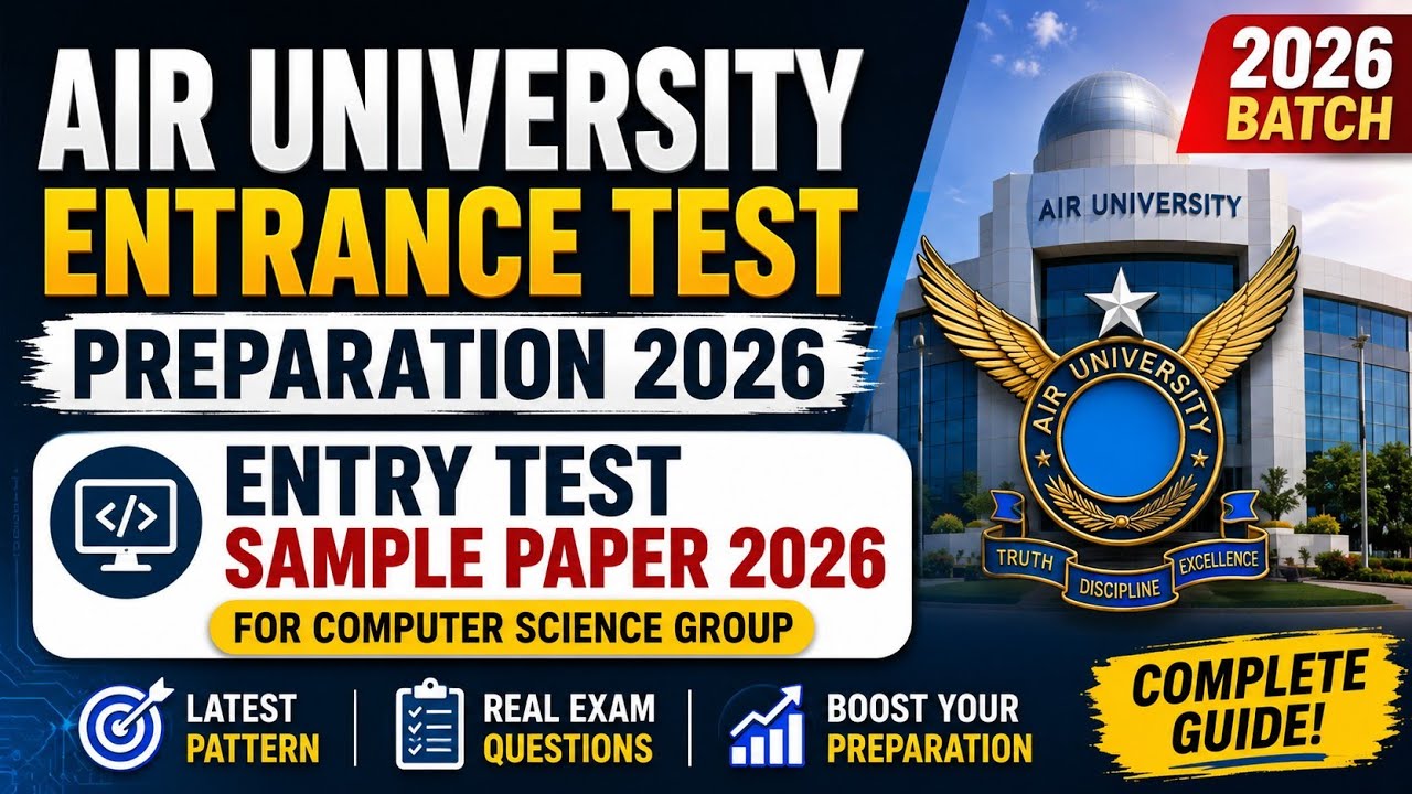 Air University Islamabad Entry Test Preparation 2026 Sample Paper for Computer Group 