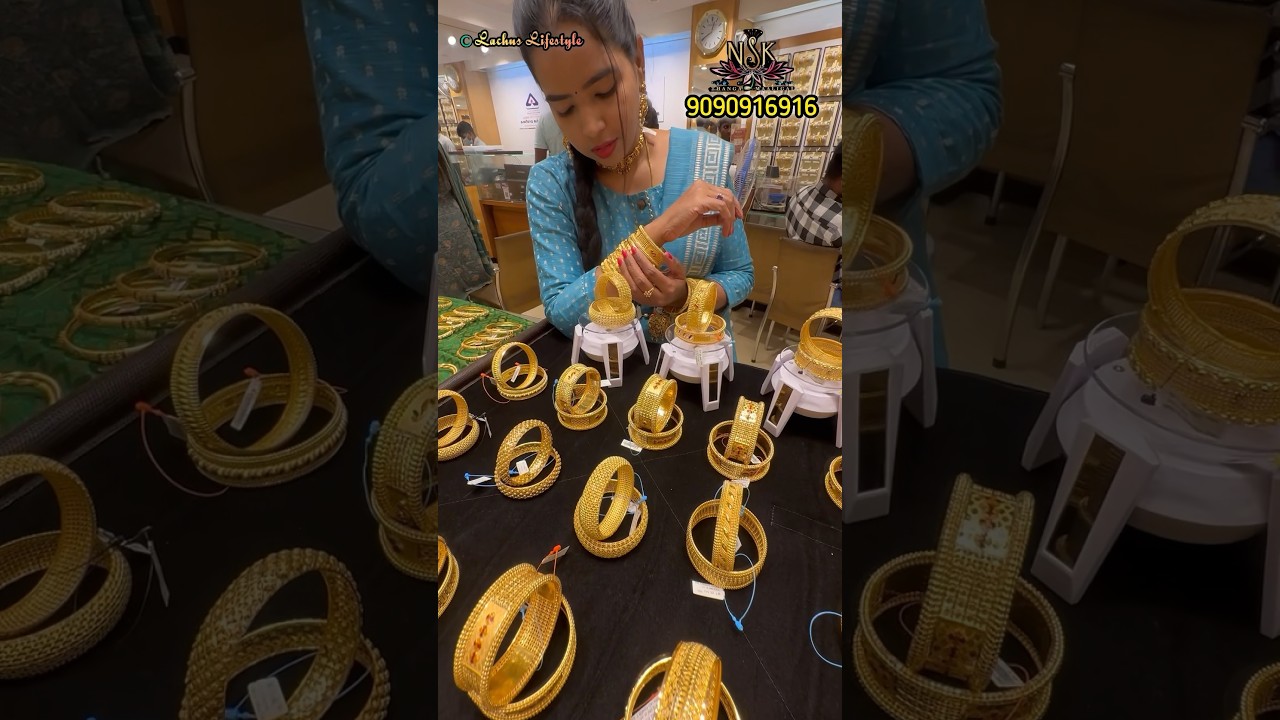 1 Savaran Pair Gold Bangles #nskthangamaaligai #ytshorts #ytviral #shortsfeed