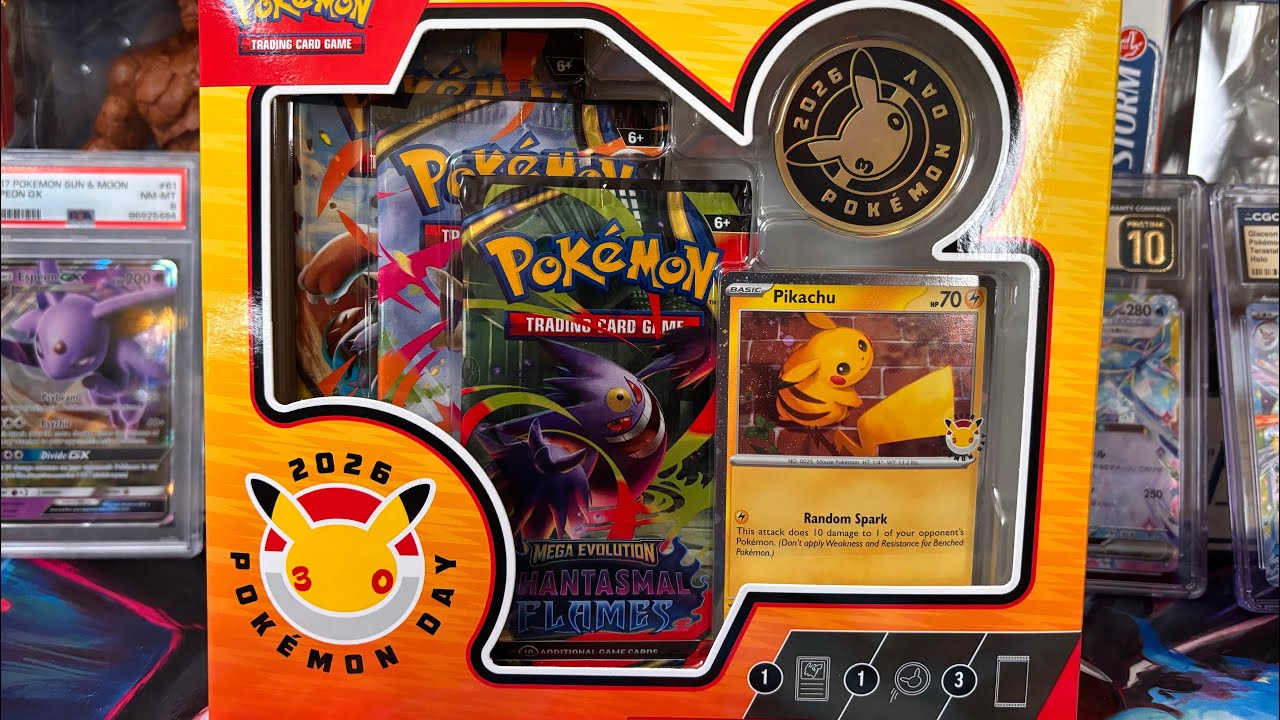 Opening the Pikachu 2026 Pokémon Day box! Not bad! #pokemon #pikachu 