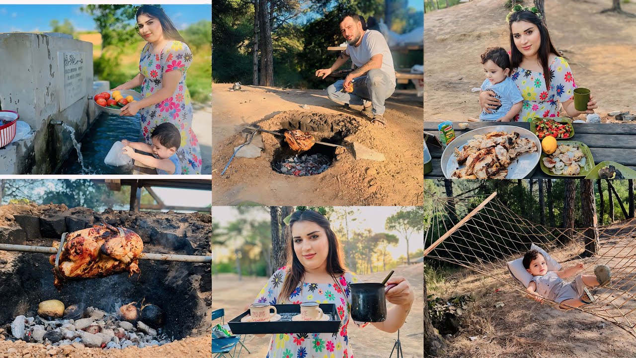 رحنا عالطبيعه 🌳🌲 و طبخنا دجاج 🐓 عالفحم 😋 . تابعونا للأخير 🥰