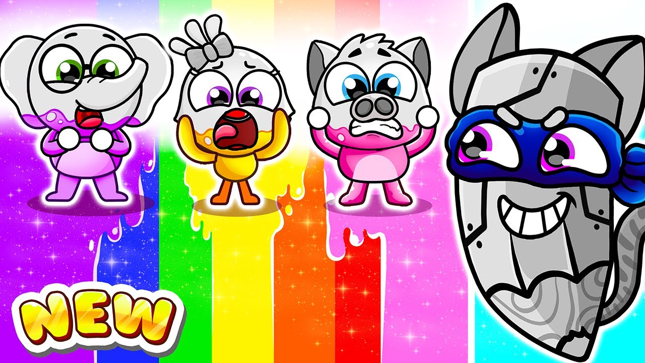 The Naughty Gray Crayon Song ❓😱 | Where Is My Color ?| Lamba Lamby - Funny Kids Songs