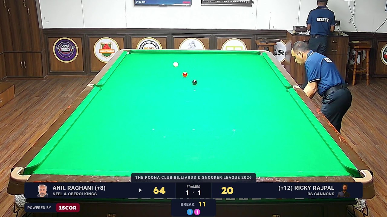 The Poona Club Billiards & Snookers League 2026 | Table 1 | Day 6