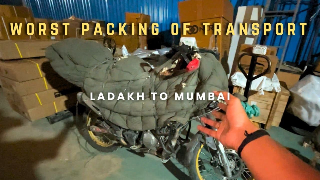 Ladakh To Mumbai Bike Transport | Is This Gati Transport is Safe ? | Meri Bike Damage Ho Gai