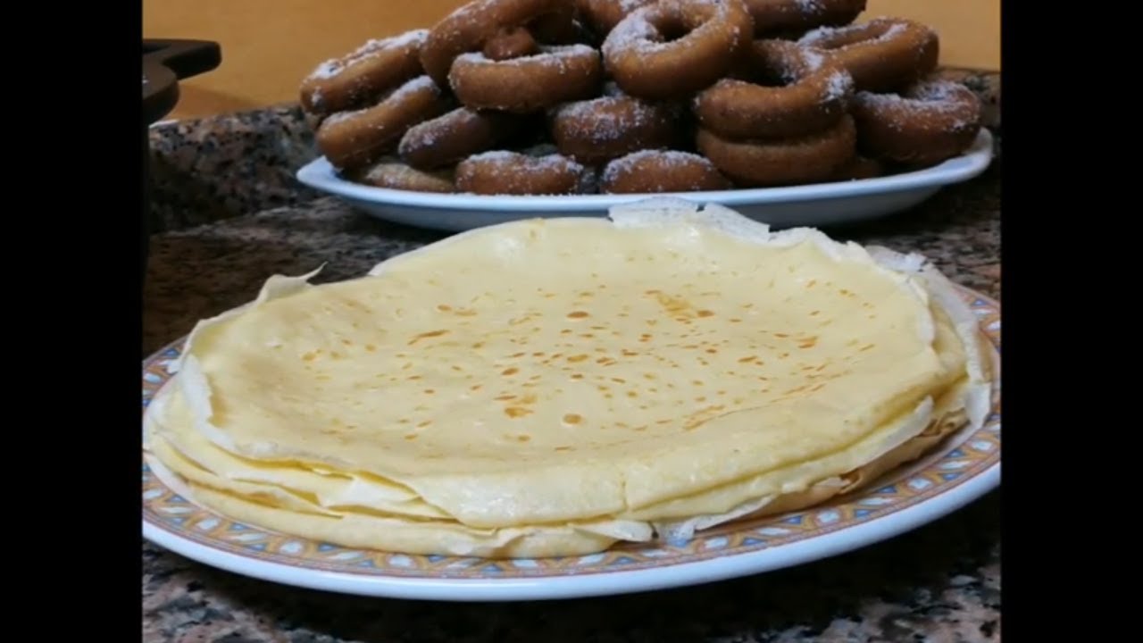 Filloas gallegas*Receta de crepes dulces caseros - Receta de crepas fáciles - Masa de crepes
