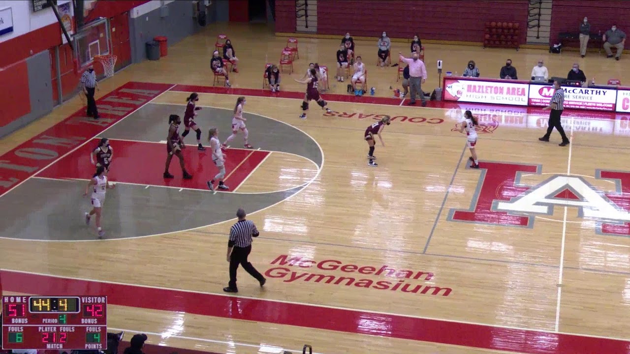 Hazleton Area Lady Cougars Basketball vs WVW Spartans