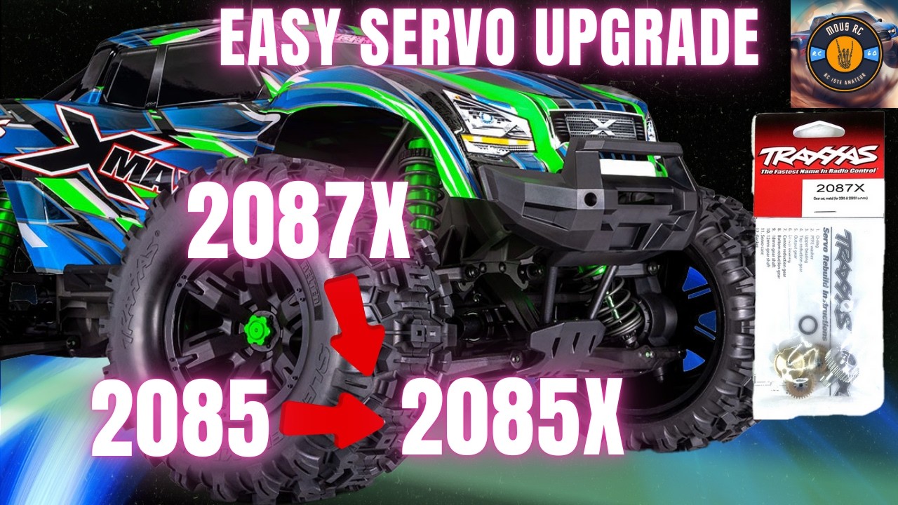 X-maxx belted - Upgrade et tuto installation option pignons métal Servo 2085 pour devenir un 2085x