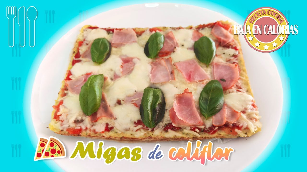 Pizza de migas de coliflor 🍕