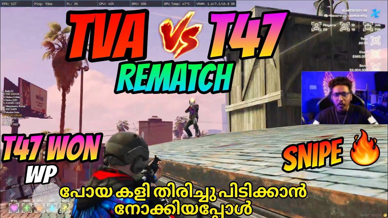 TVA VS T47 RE TURF  WAR 🥵 പോയ കളി തിരിച്ചു പിടിക്കാൻ ഇറങ്ങി🥵 SNIPEന്റെ കളി കണ്ട് അണ്ണന്റെ കിളി പോയി🥵