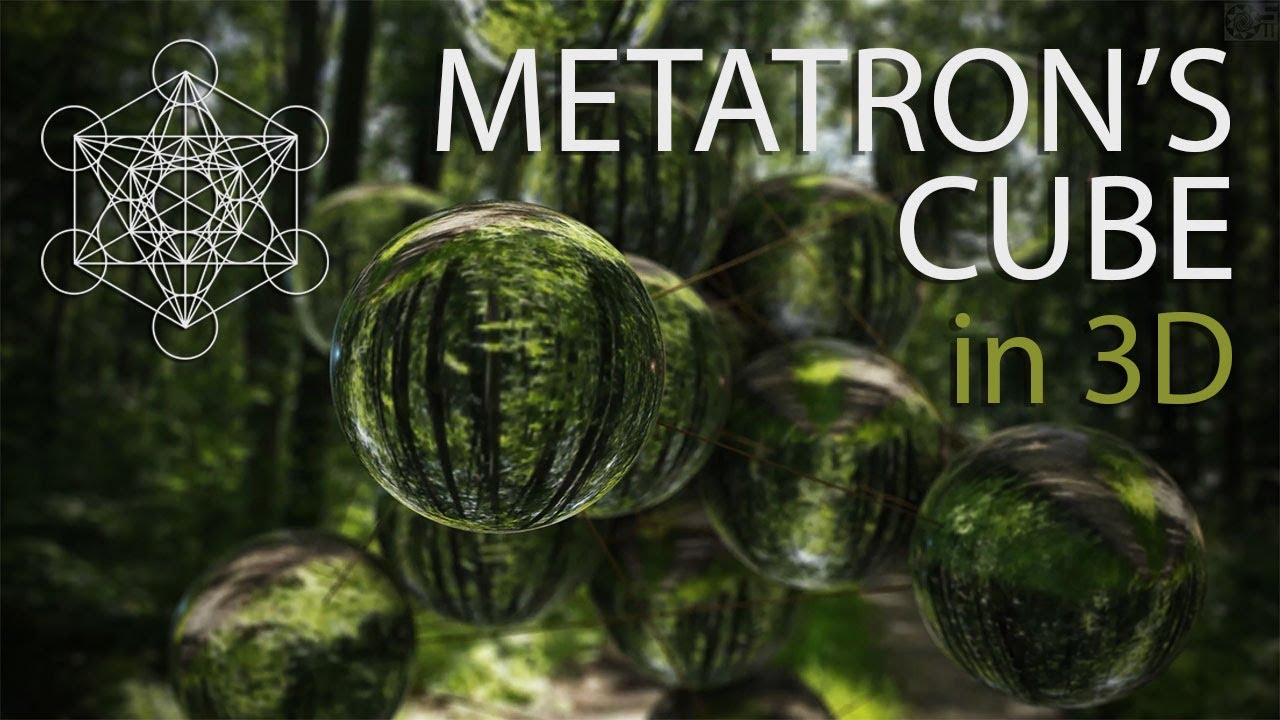 3d Metatron's Cube ( Sacred Geometry ) in a Forest Ambience animation by Simon Wieland