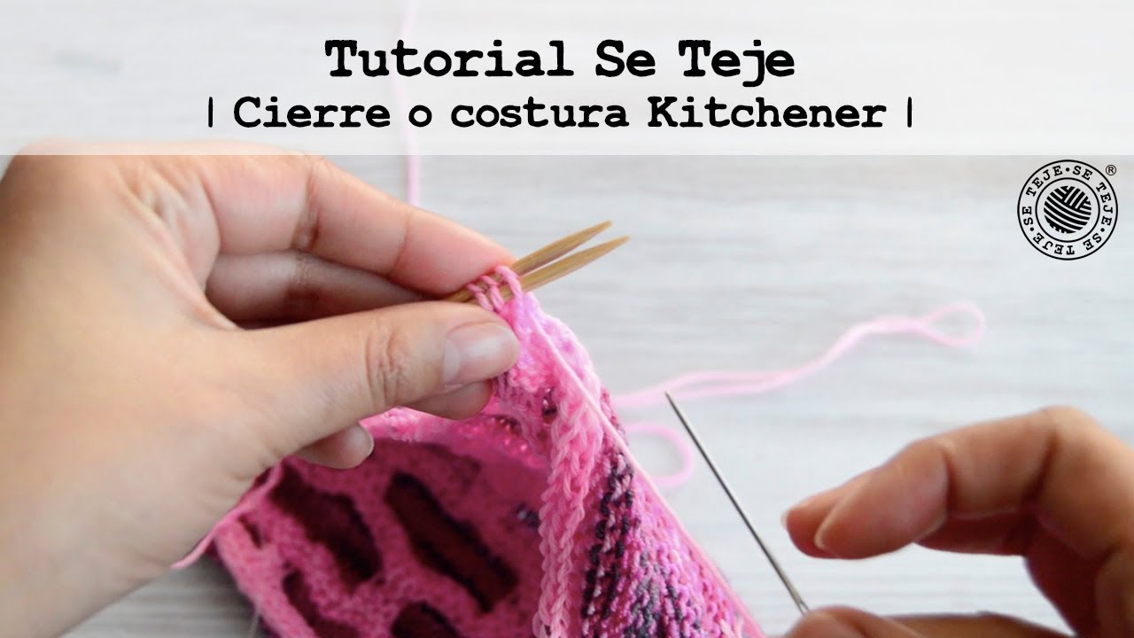 | Cierre o costura Kitchener | Tutorial Se Teje |