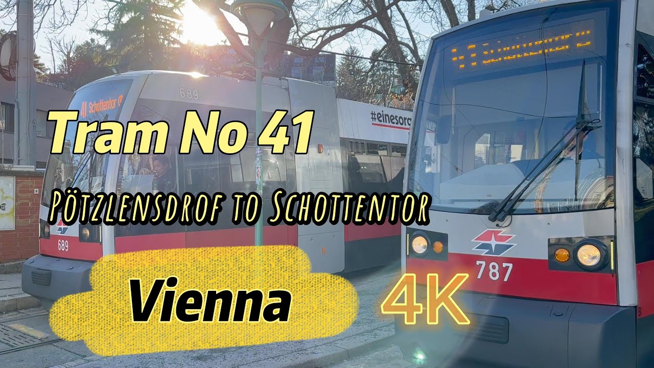 Tram 41 Vienna, Pötzlensdrof to Schottentor #vienna #trams