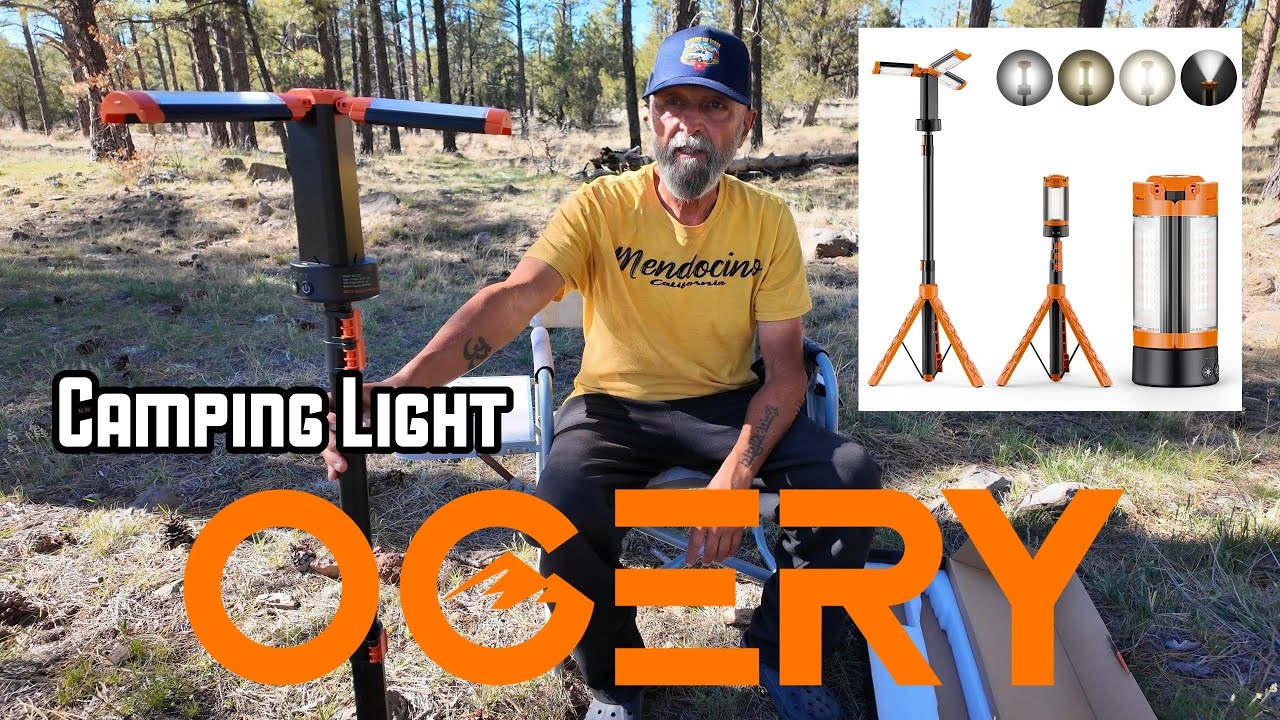 OGERY Camping Light with 6.5 ft Stand