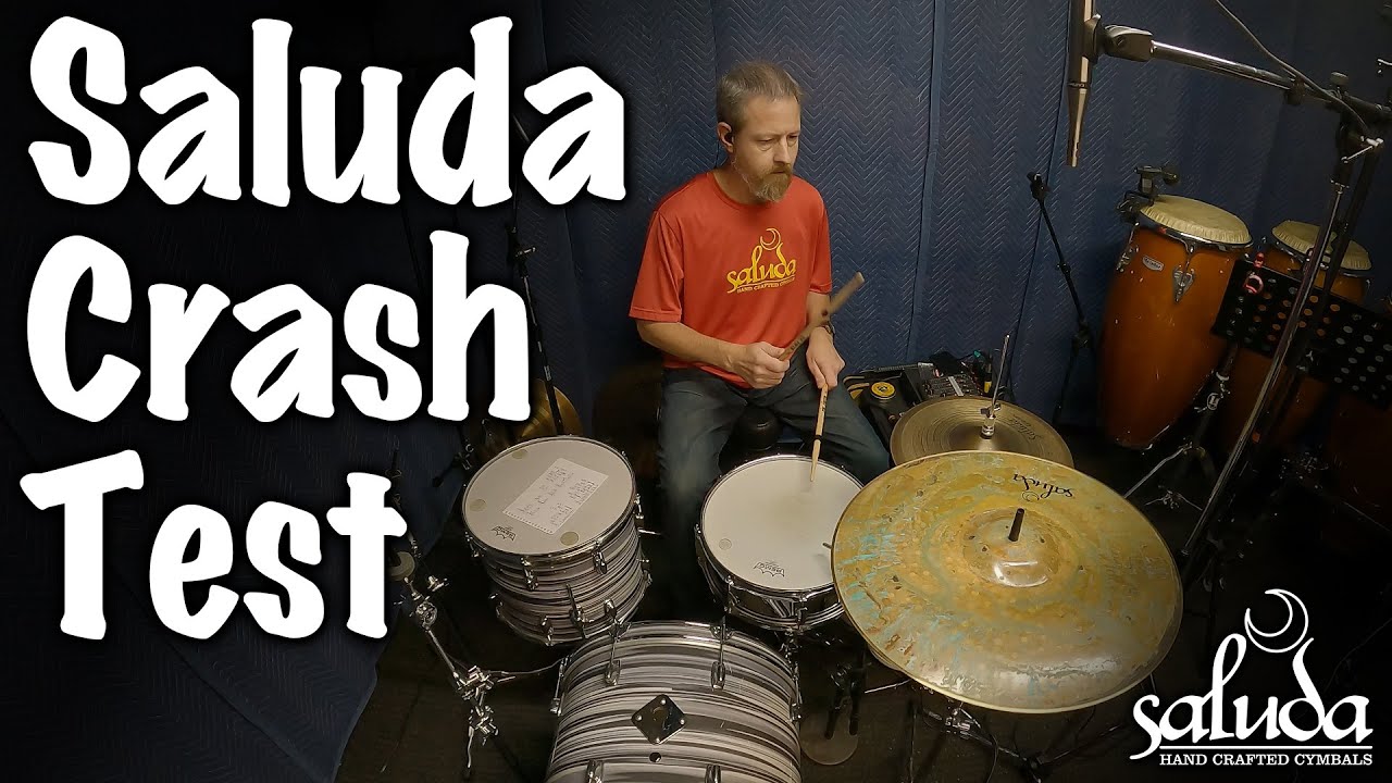 Saluda Cymbals Crash Test - 14 Cymbals - Glory, Green Goddess, and Electrified Crash, Splash, China