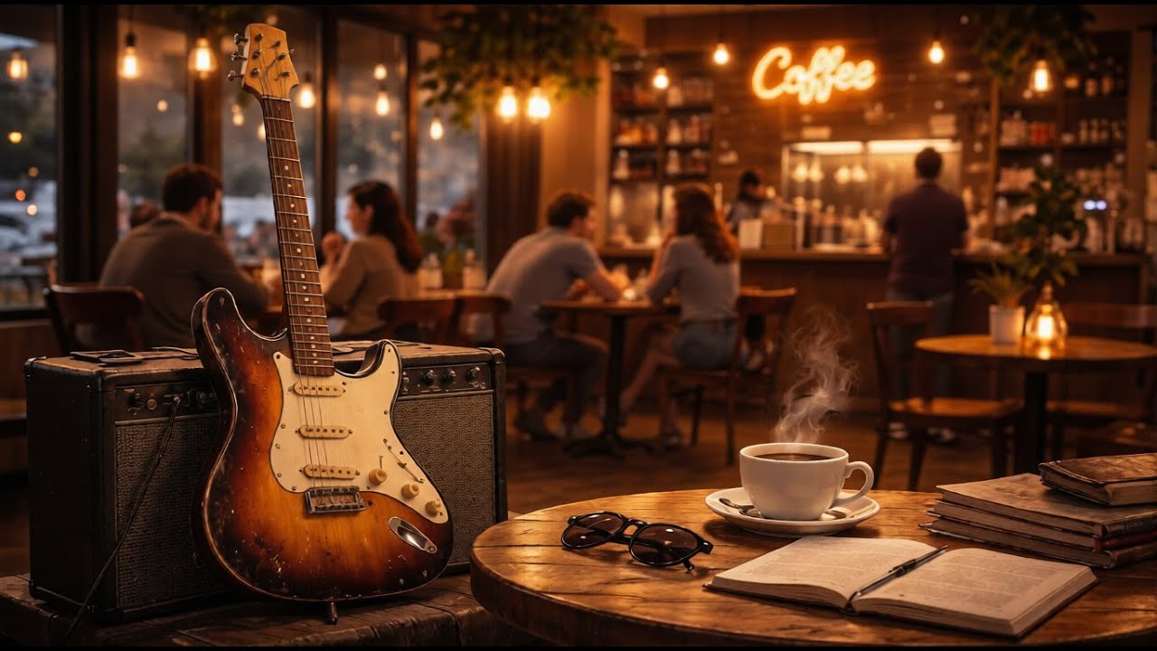 Coffee Shop Blues ☕🎸 | Chill Modern Blues Instrumental for Late Night Hangout