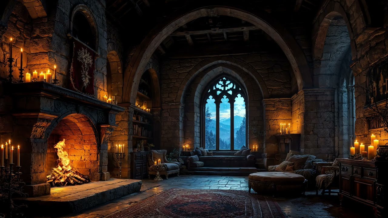 Spend a timeless evening in the castle - In a quiet room lit by a soft fireplace and candlelight