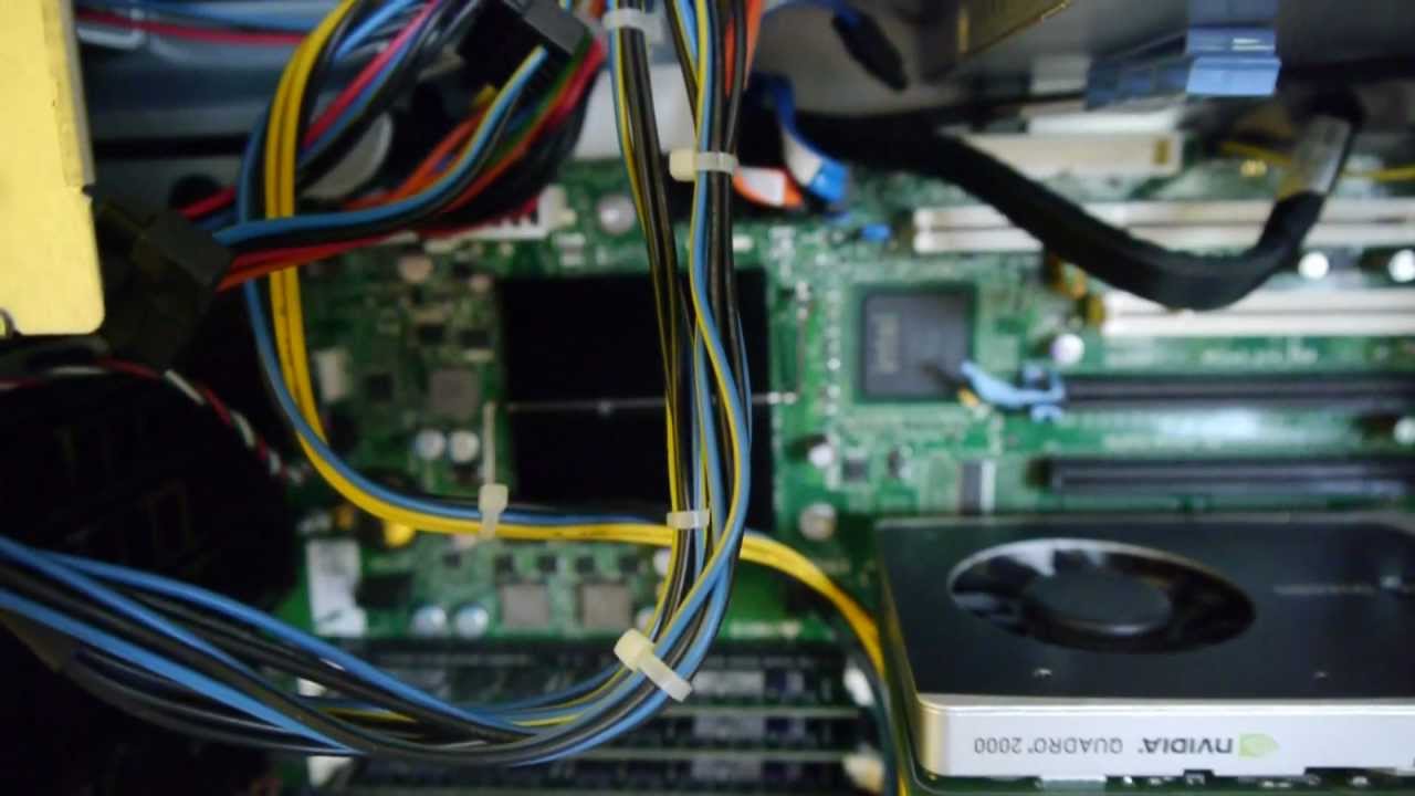 DELL Precision T5500 inside: Dual Xeon E5520, 36GB ECC DDR3, Quadro 2000