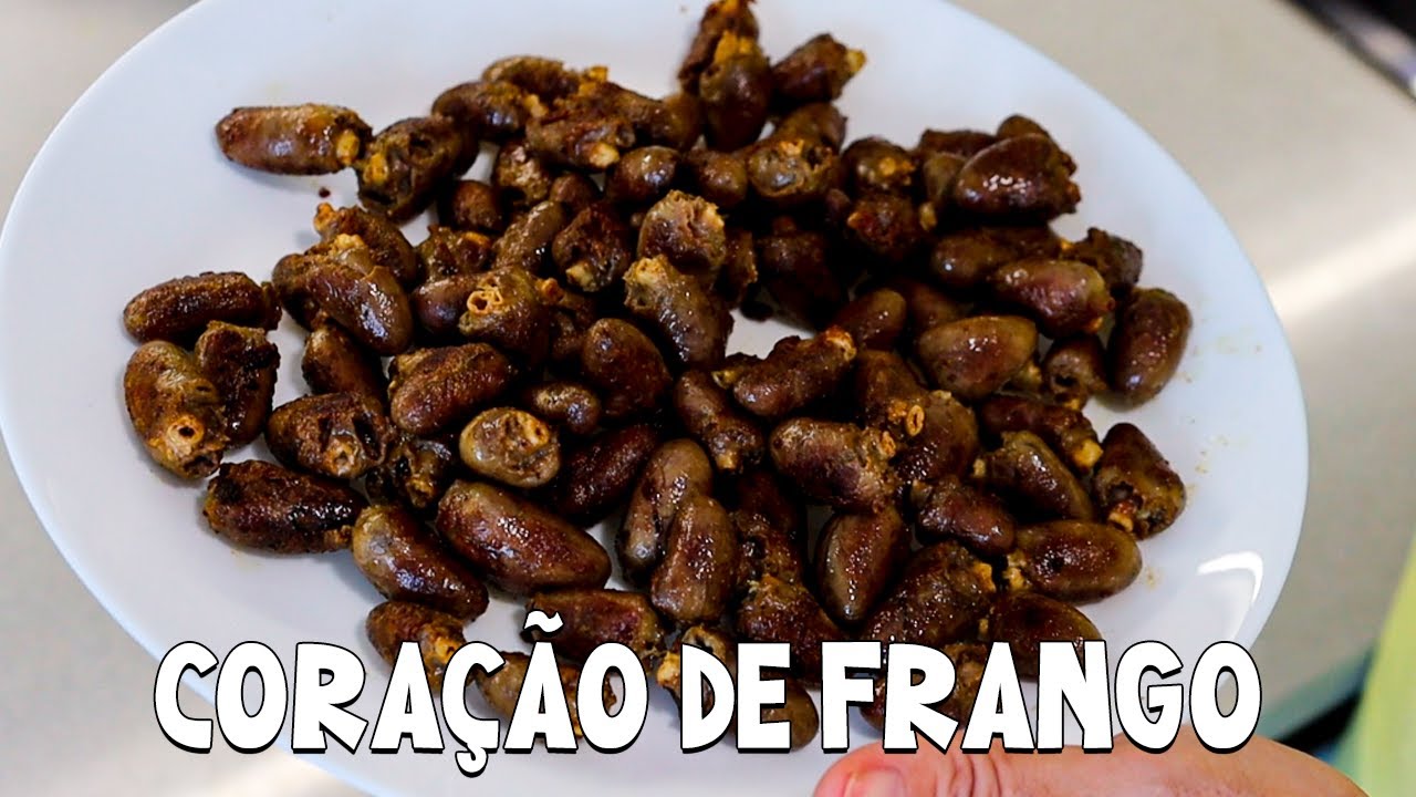 CORAÇÃO DE FRANGO NA FRIGIDEIRA É O MELHOR QUE TEM