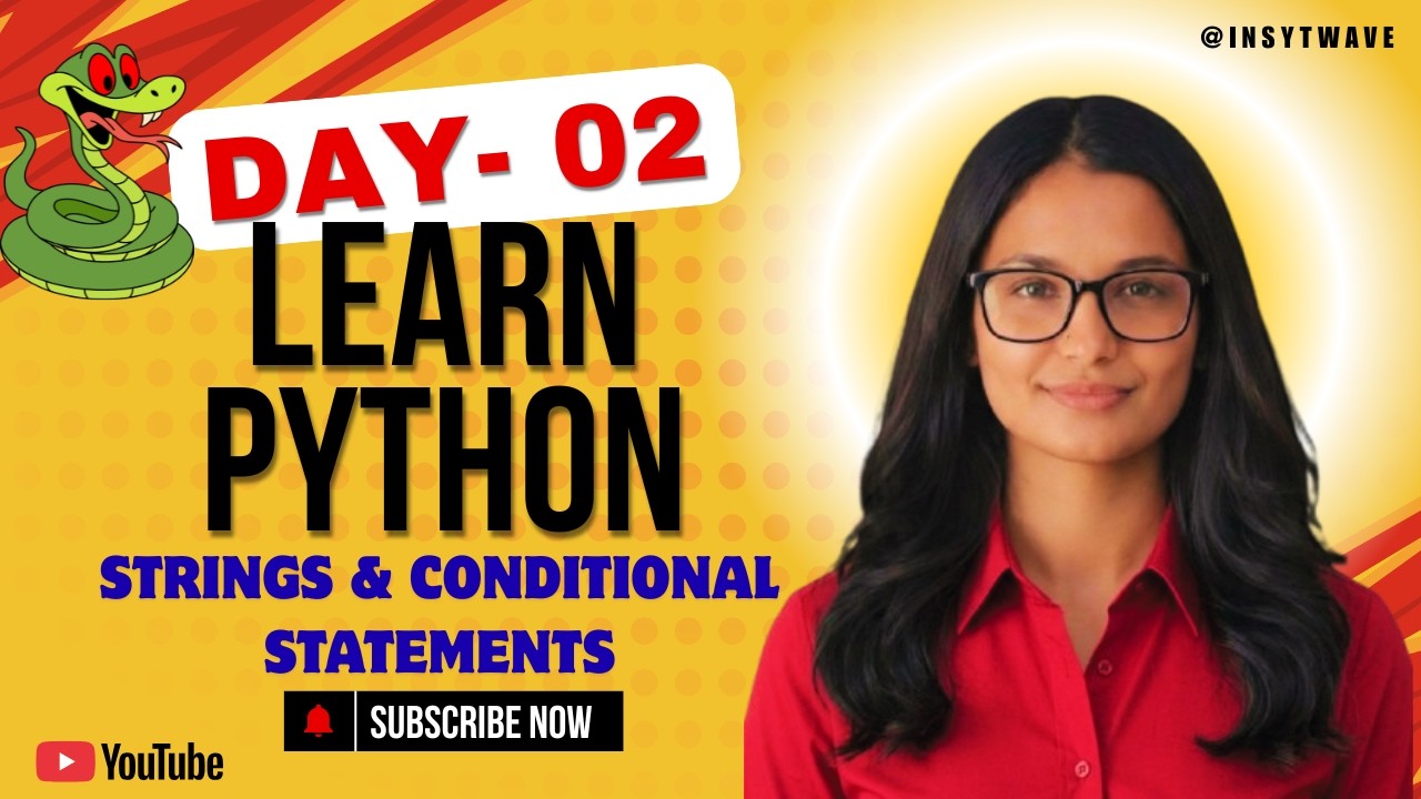 LECTURE 2 : Strings & Conditional Statements | Python Full Course