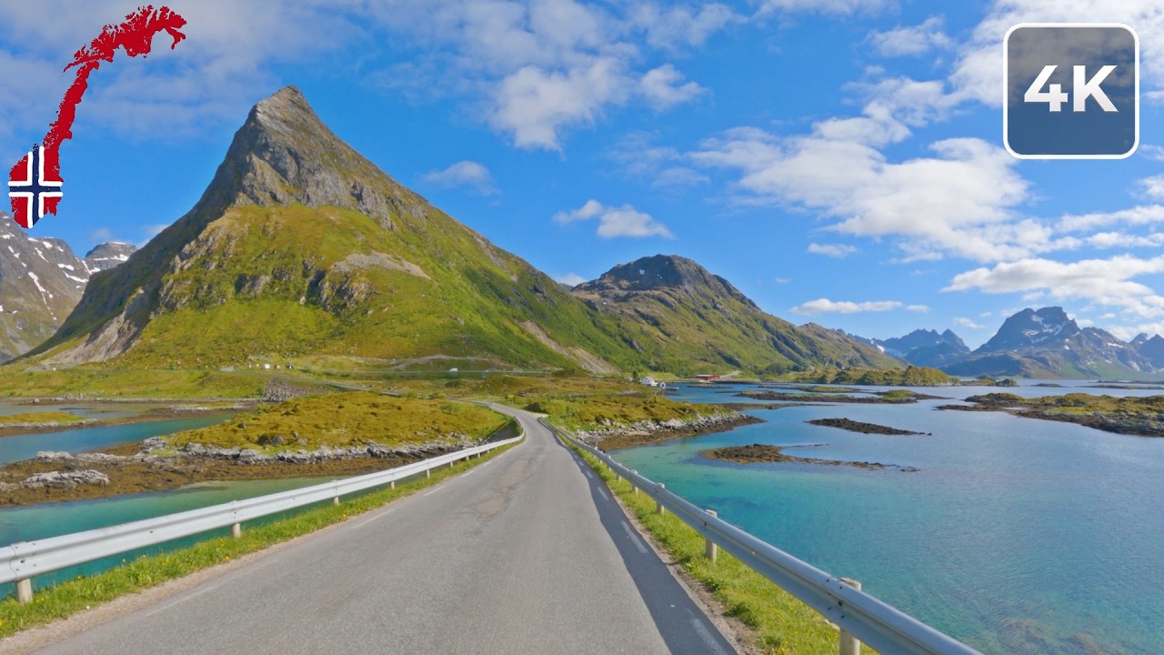 3 Hour Scenic Lofoten Islands Road trip - 4K60