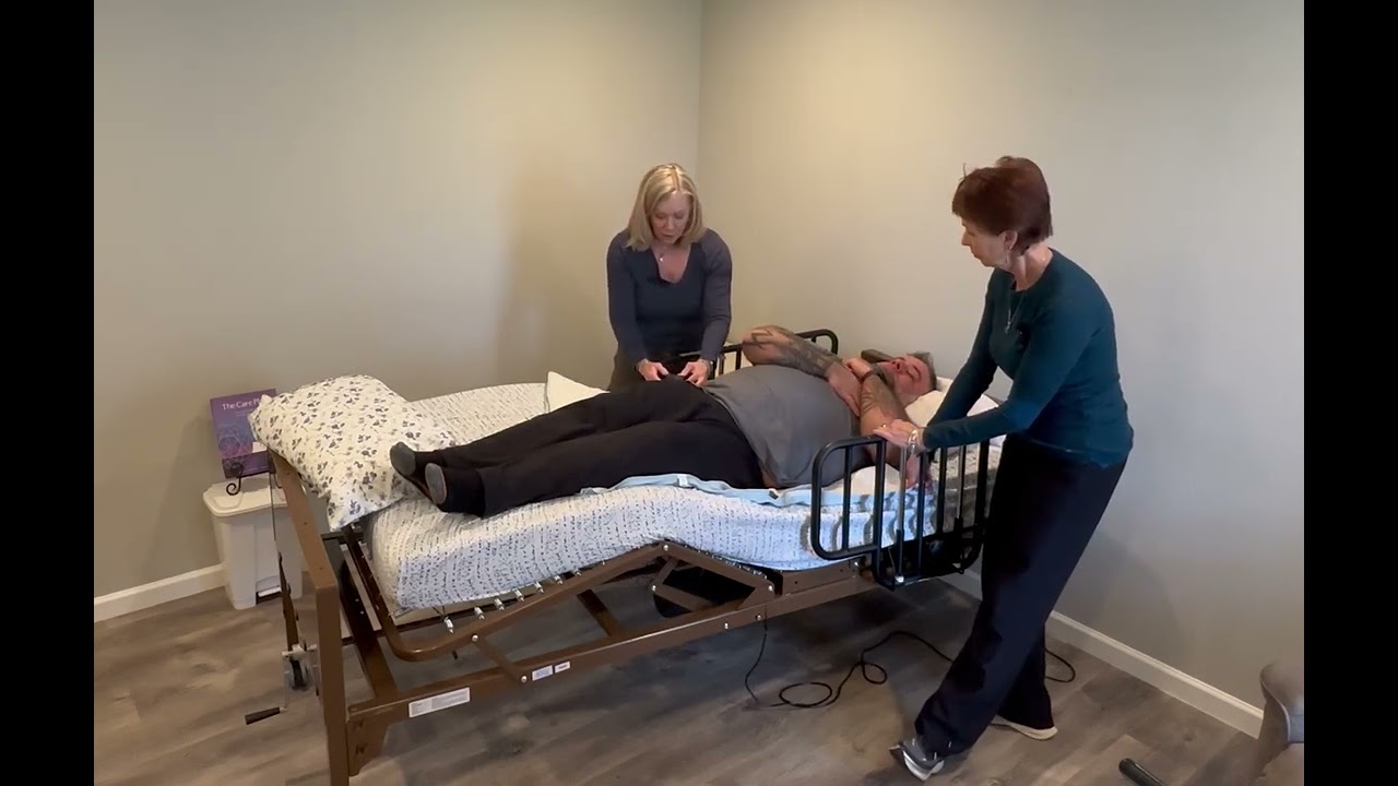 How do you get a patient back in bed when they are too weak to transfer?