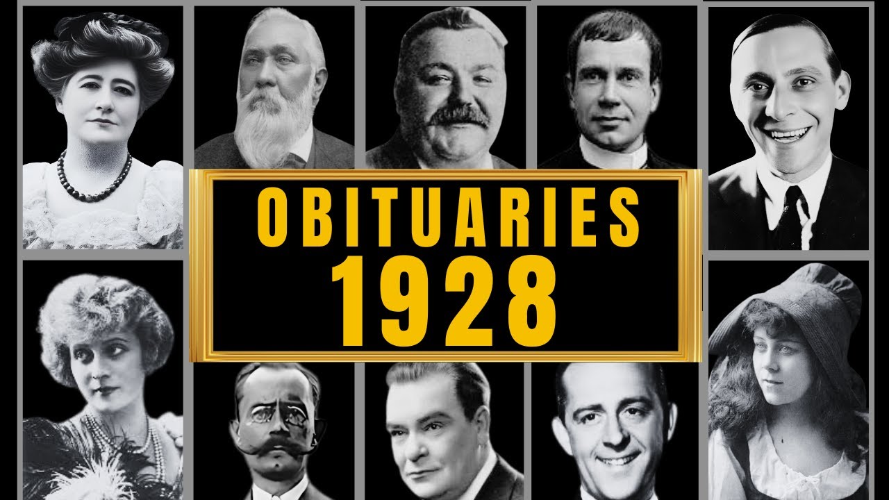 Famous Hollywood Celebrities We've Lost in 1928 - Obituary in 1928