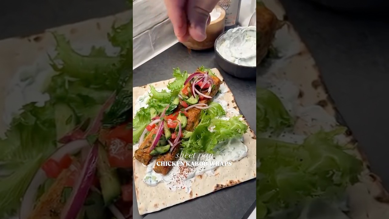 Куриные шашлычки в лаваше на противне