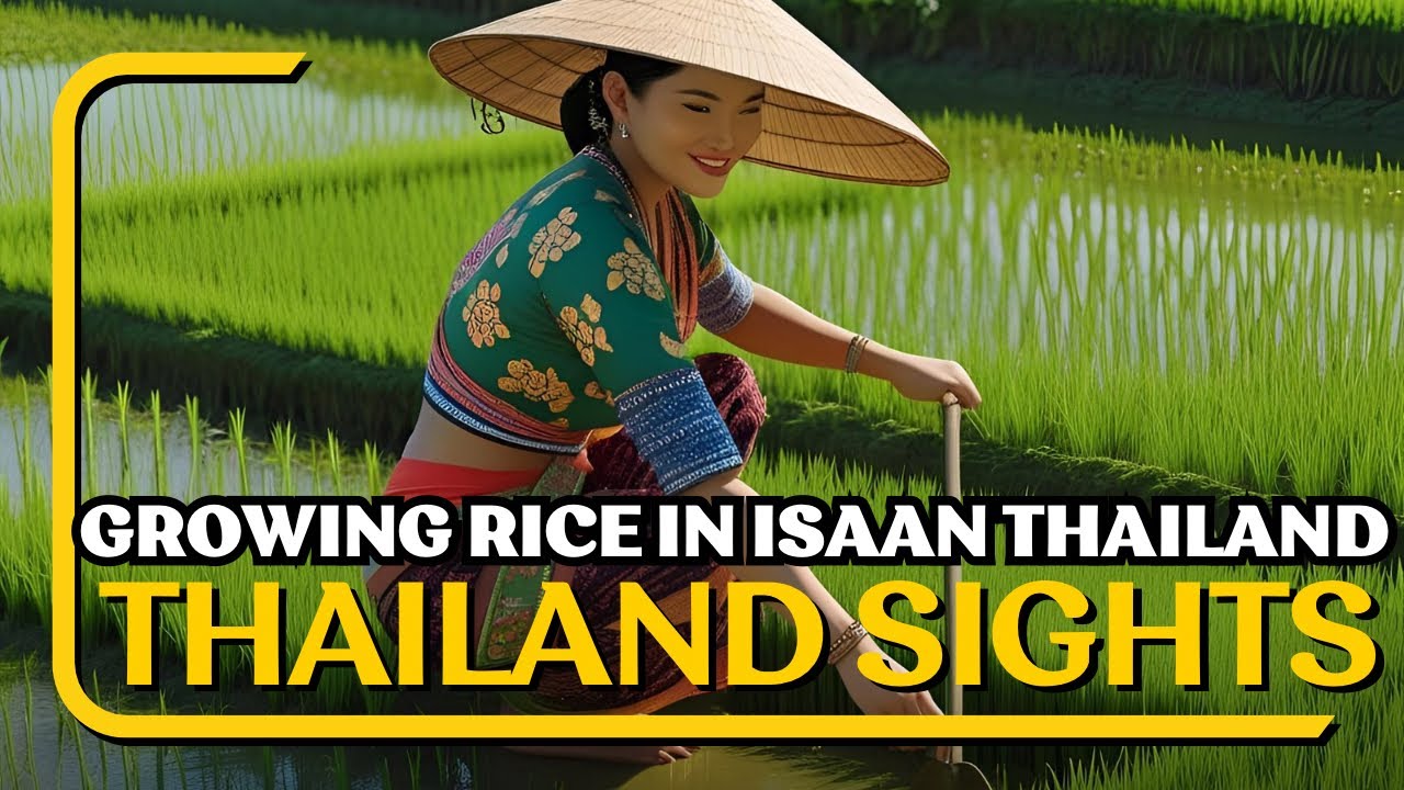 Growing rice in Isaan Thailand