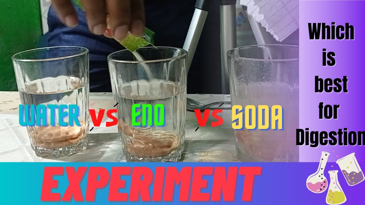 eno vs baking soda vs water which is best | indigestion gastric issue | eno experiment #eno #soda