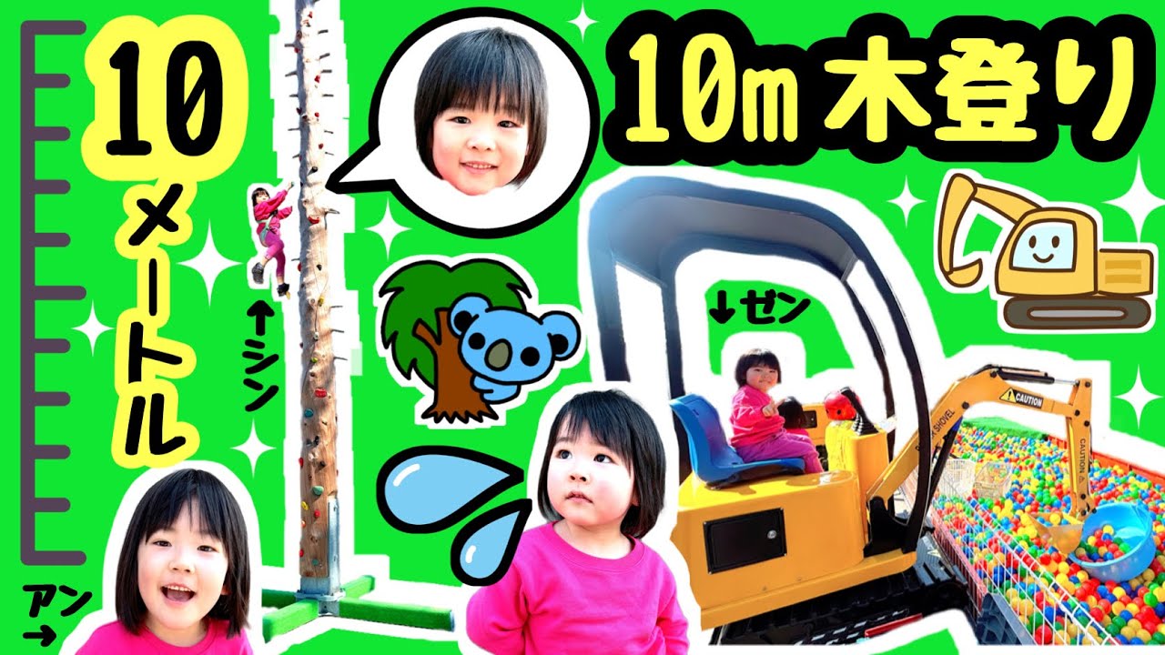 ★双子10mクライミングツリー★本物の木登りで頂上を目指せ〜！★シンアンゼン★