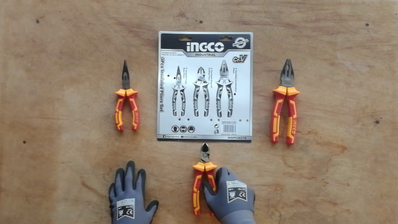 3Pcs INGCO Insulated Pliers Set | Hand Tools | Pliers | HIKPS28318 |