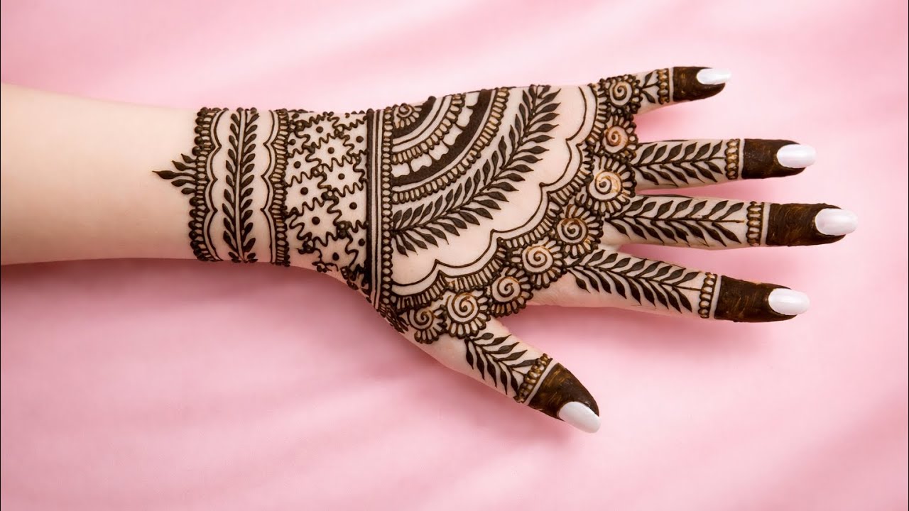 😍Beautiful Full Hand Mehndi Design | Easy & Stylish Arabic Henna for Beginners🌿