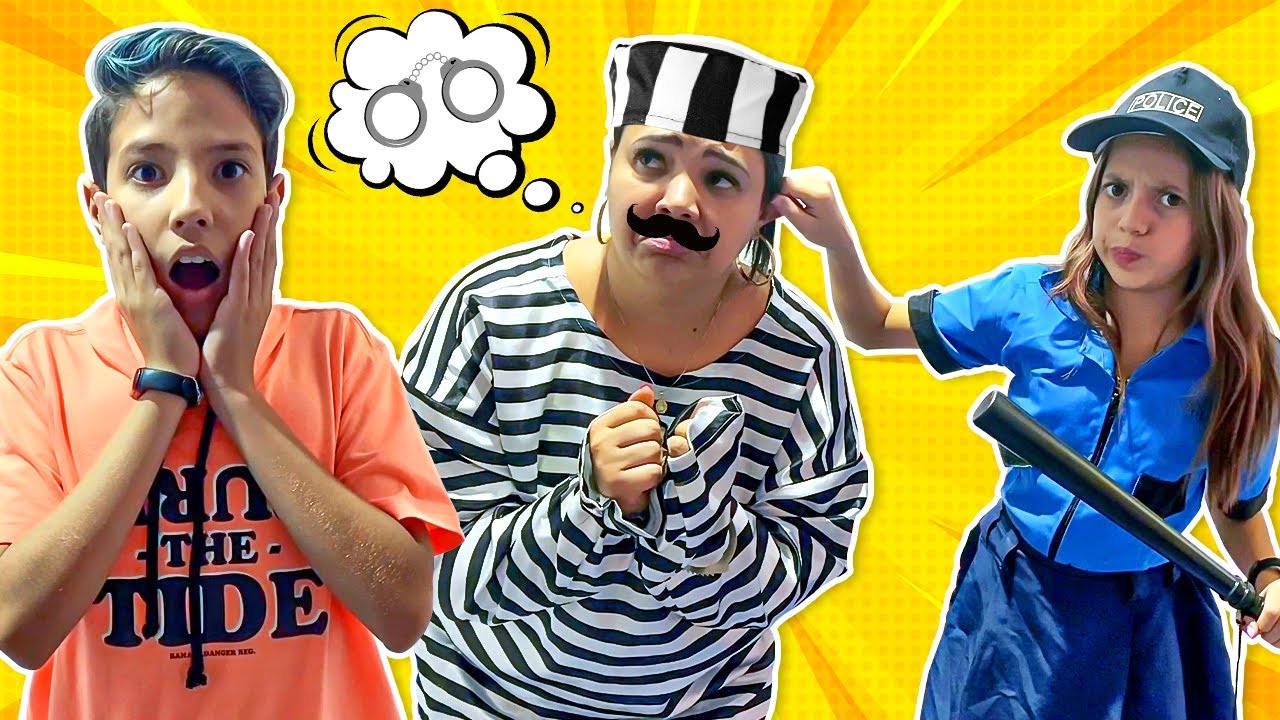 Henrique e Jessica Fingem Brincar de ser Policiais e Prendem o Ladrão de Doces -Universo Kids