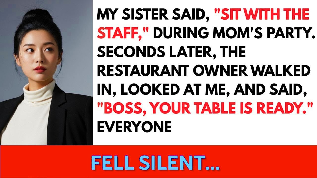 At Mom's Party, My Family Seated Me With The Staff — Until The Host Called Me The Boss