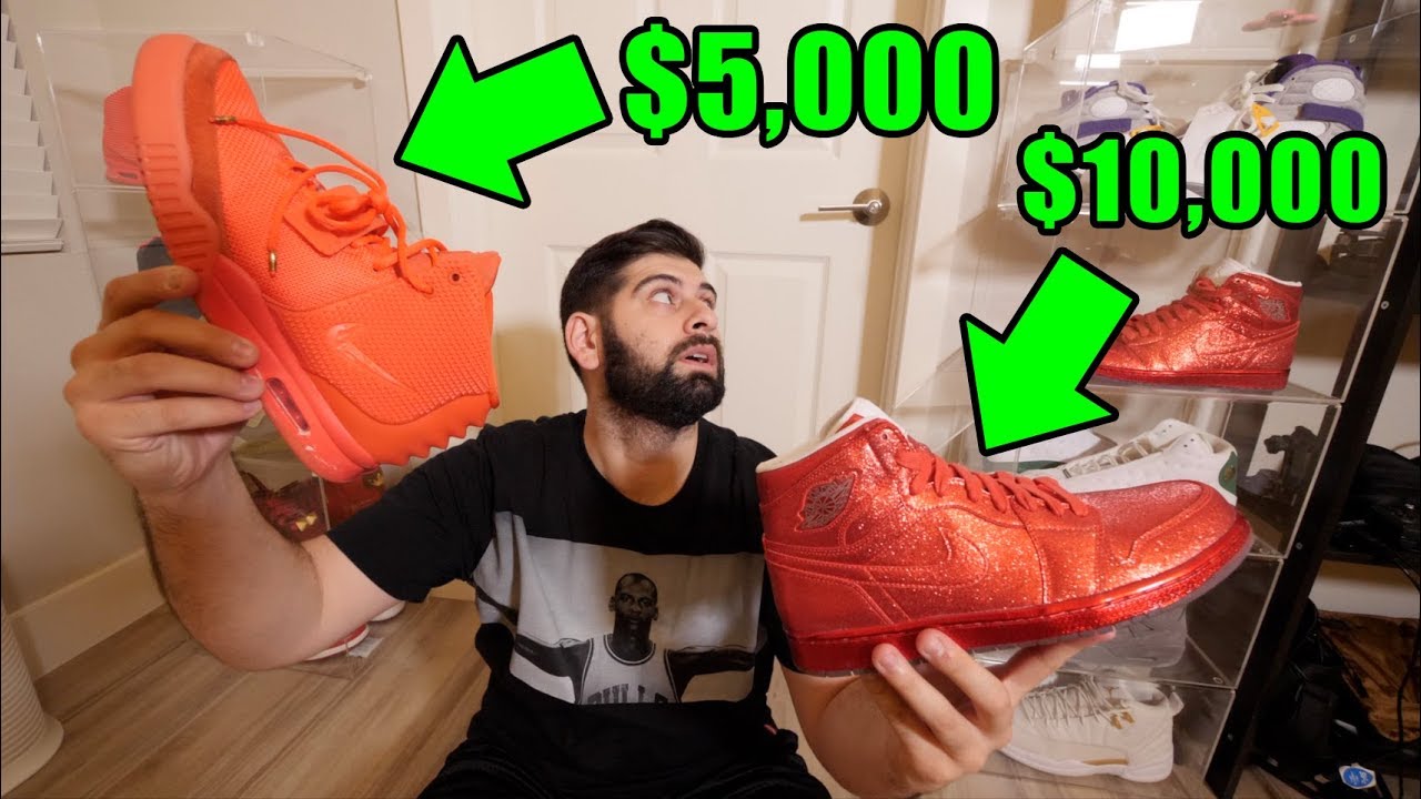 MY TOP 10 MOST EXPENSIVE SNEAKERS!! (OVER $100,000 TOTAL)