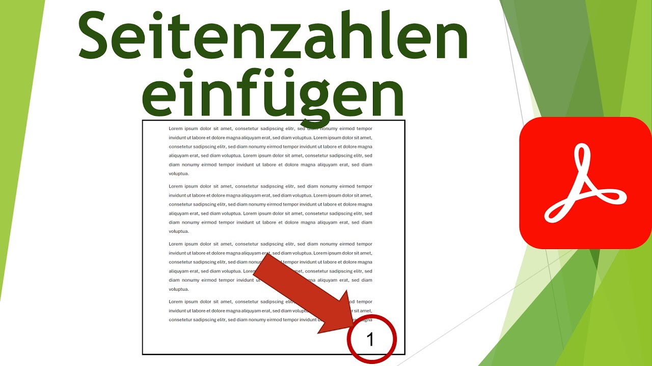 Seitenzahlen in Adobe Acrobat einfügen (nachträglich)