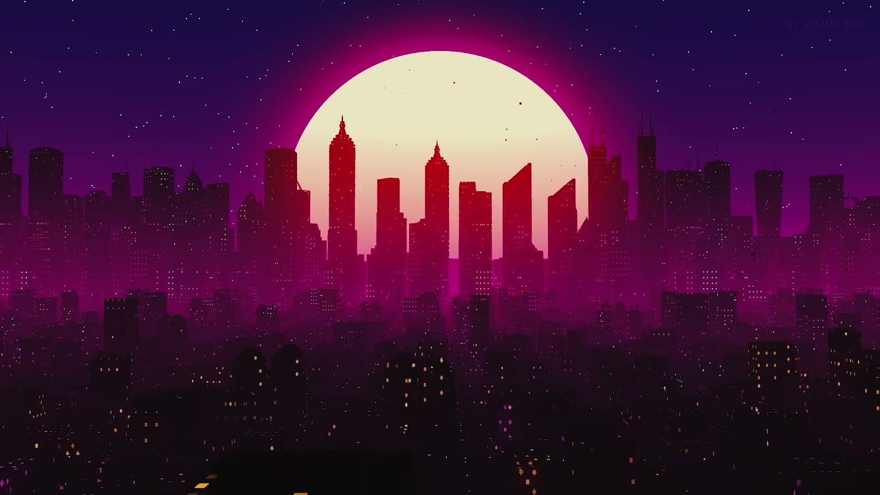Synthwave City Live Wallpaper 2k