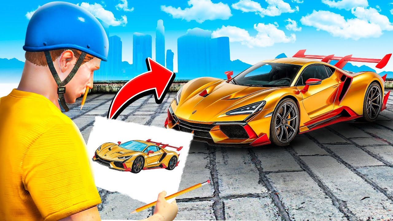 GTA 5 But Whatever Car Jeffy Draws Comes To Life!
