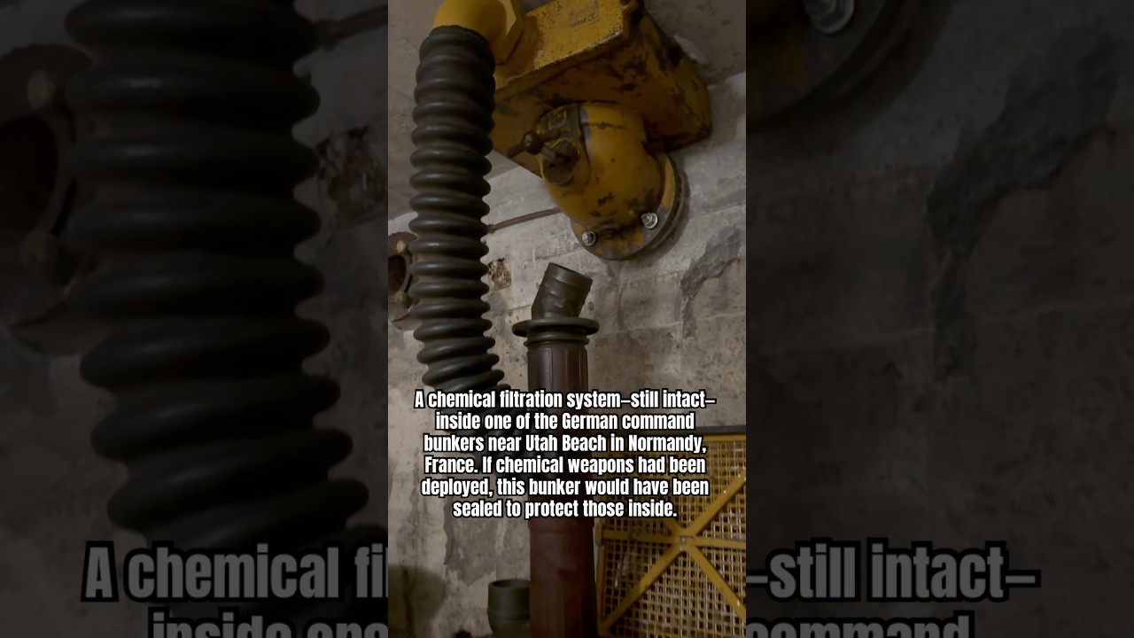 A chemical filtration system&mdash;still intact&mdash;inside a German command bunker near Utah Beach in Normandy
