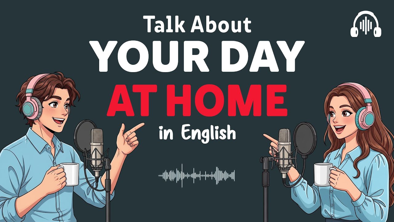 Easy English Conversation Podcast (A2–B1) | Talking About Your Day at Home