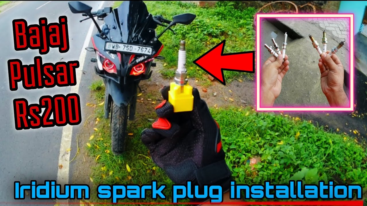 NIKAVI IRIDIUM SPARK PLUG 💥|| iridium spark plug installation my RS200