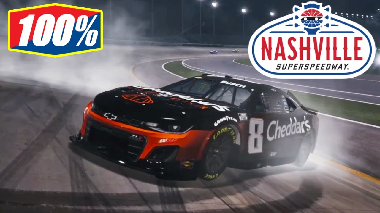 ПОЛНАЯ ГОНКА В НЭШВИЛЛЕ НА 100% В NASCAR 25