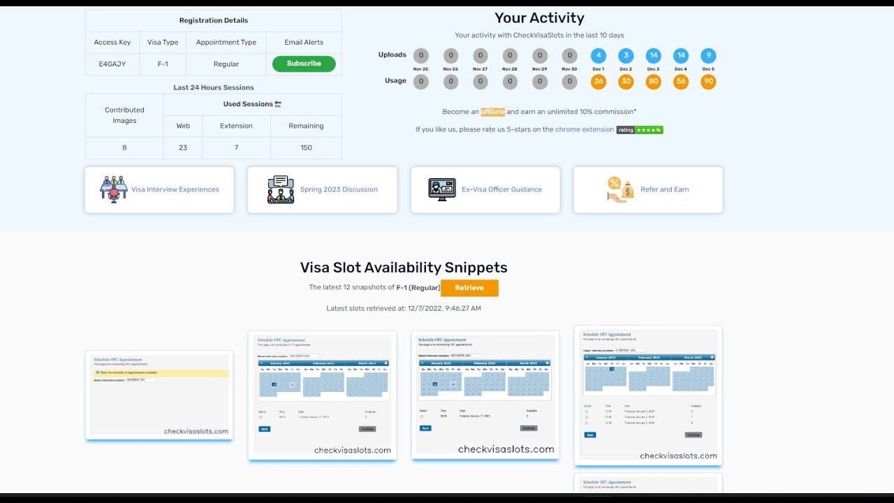 How to Check Visa Slots | Chrome Extension to Check Visa Slots #visa #abroad 