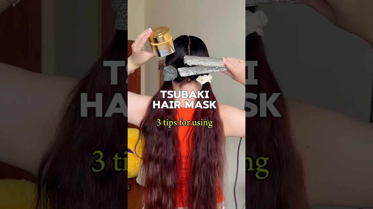 Tsubaki hair mask 3 tips for using #tsubaki #hairtok #hair #hairmask #hairmaskforfrizzyhair