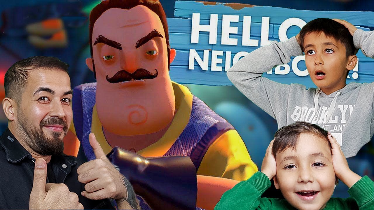 KORKUNÇ BIYIKLININ EVİNDEN KAÇTIK! 🤫 ÇOCUKLARLA HELLO NEIGHBOR BÖLÜM 1 & BÖLÜM 2