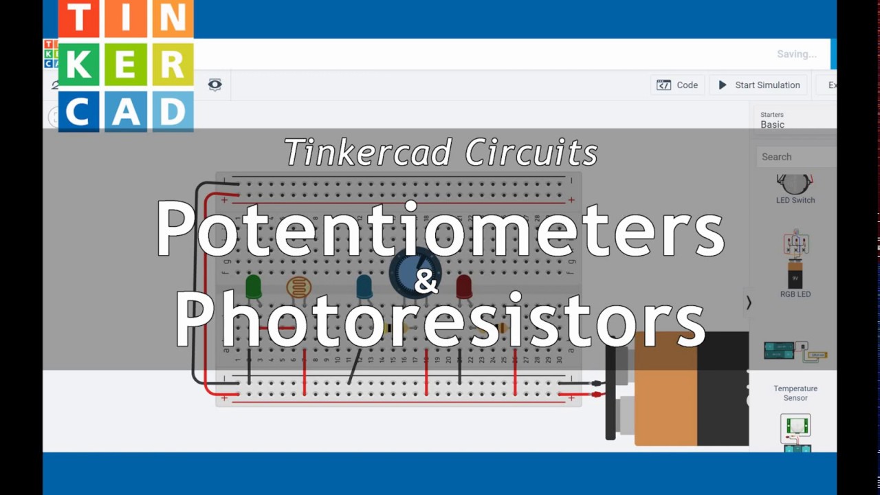 Введение в схемы Tinkercad, часть 2 — Изменение сопротивления светодиодной цепи