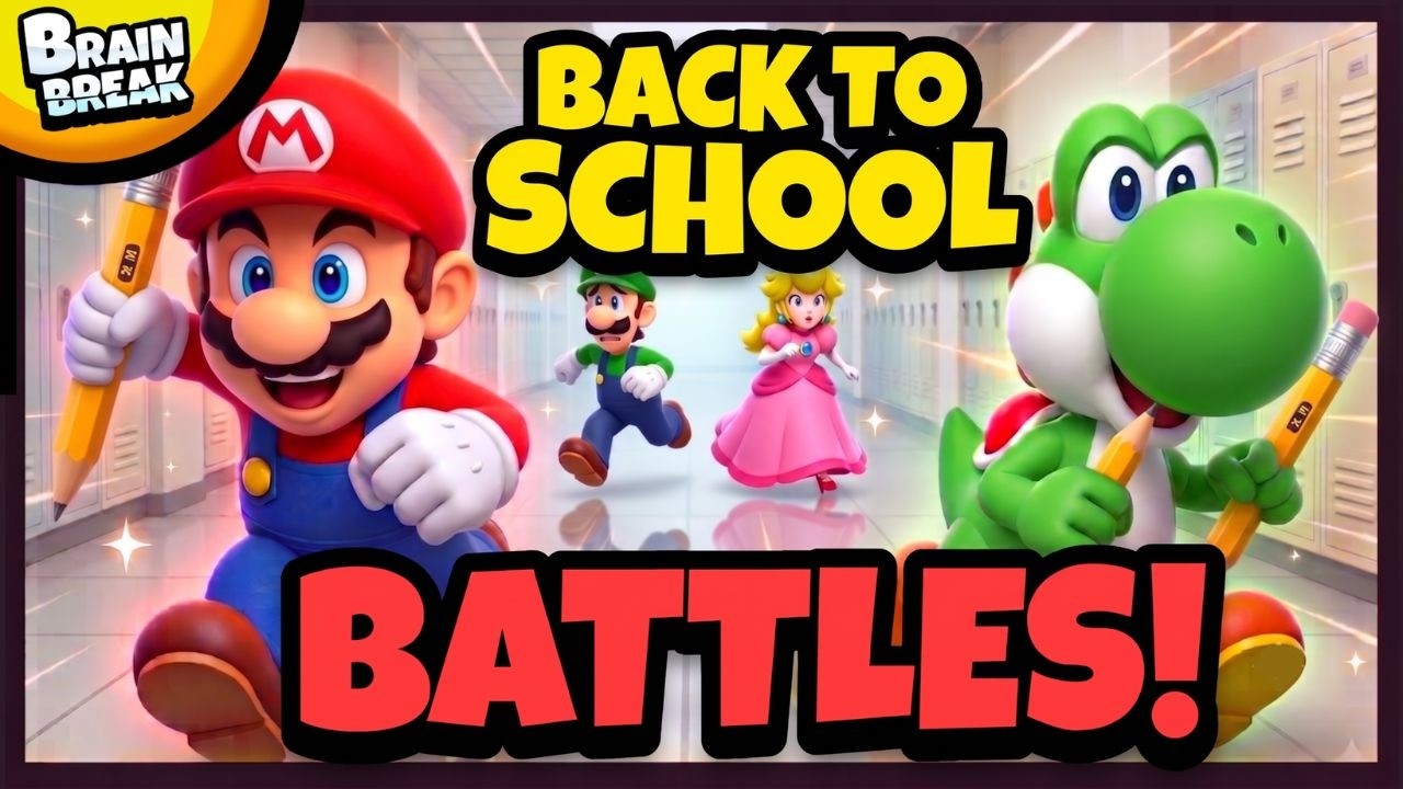 Brain Break &ndash; Mario Back to School Battles! 🎒