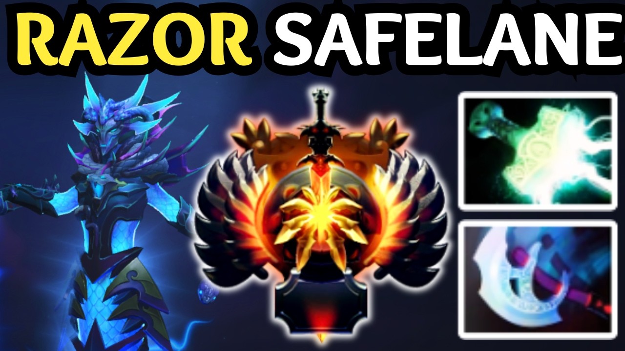 🔥 RAZOR SAFELANE — STATIC LINK 😈 PLASMA FIELD 😈 UNSTOPPABLE DAMAGE 😈 | DOTA 2 🔥